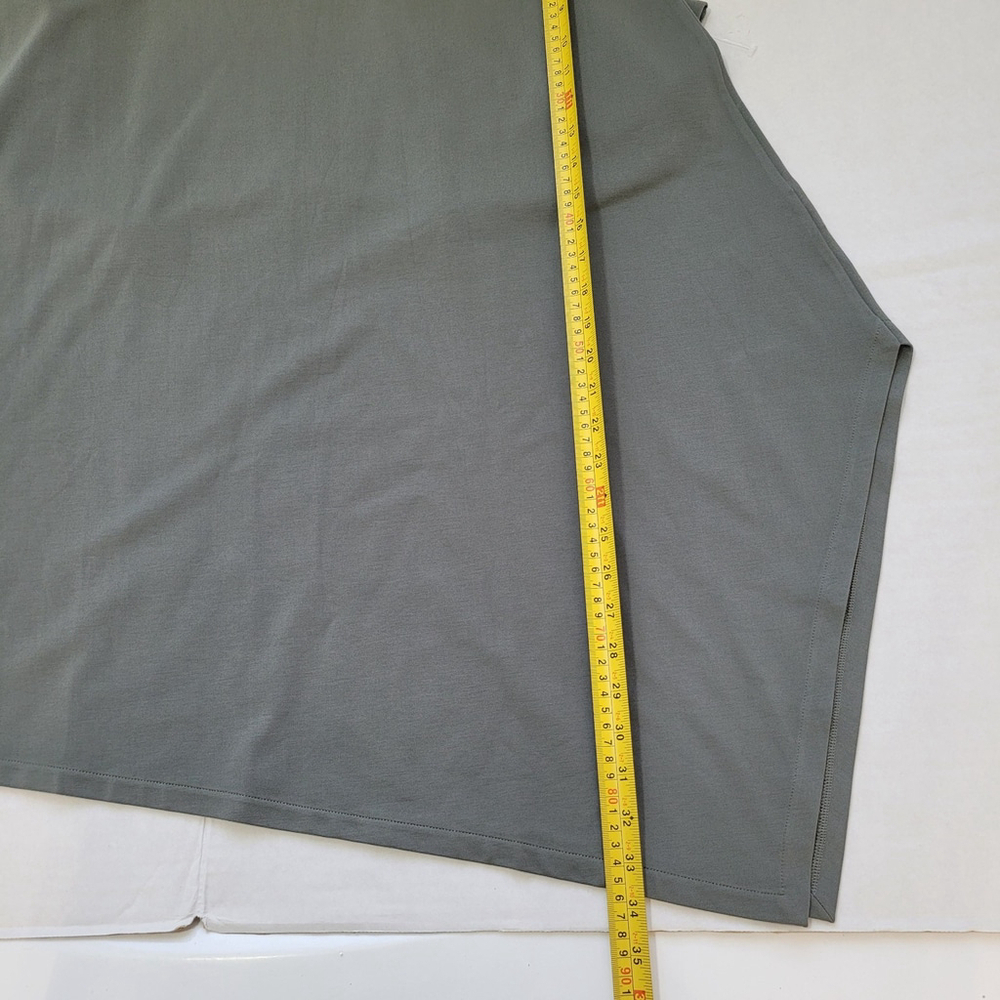 NWT CLUB MONACO Women's Midi Dress Square Neckline Large Olive Gray - Picture 7 of 11